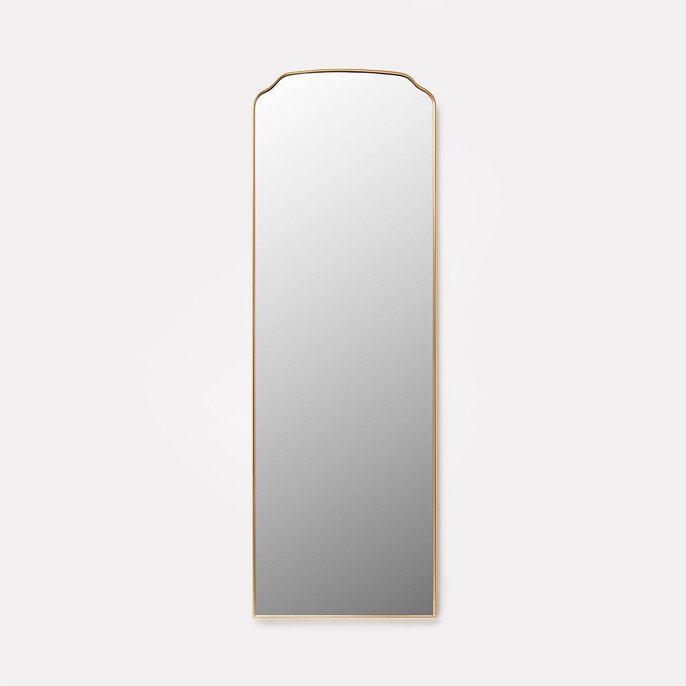 20"x60" Romantic Arch Aluminum Floor Mirror Brass - Threshold™ Designed with Studio McGee