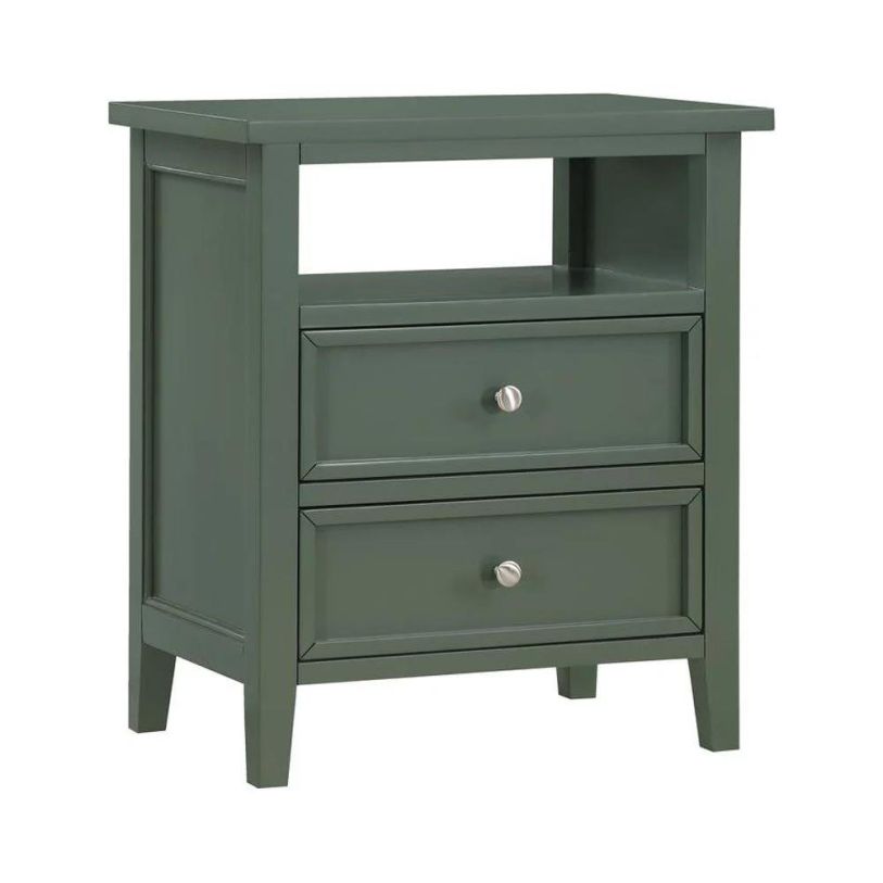 Comfort Pointe Walker Vintage Green 2 Drawer Nightstand