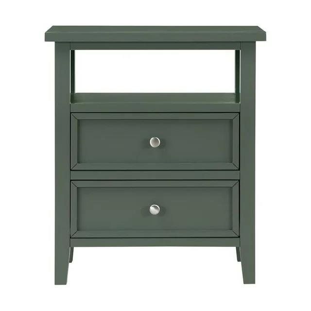 Comfort Pointe Walker Vintage Green 2 Drawer Nightstand