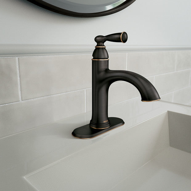 Banbury Mediterranean Bronze One-Handle High Arc Bathroom Faucet