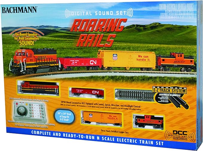 Bachmann Trains - Roaring Rails DCC Sound Value Ready to Run Electric Train Set - N Scale