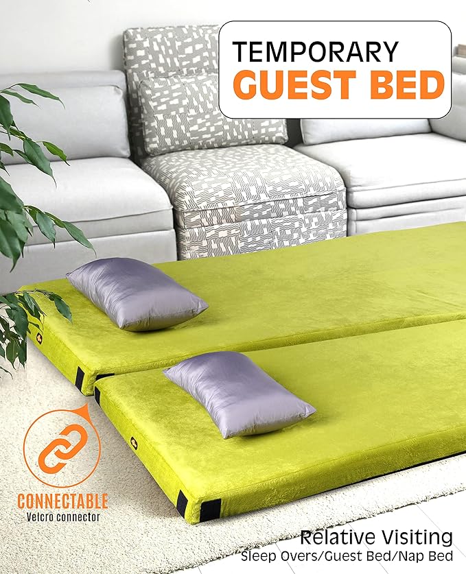 Thick Memory Foam Camping Mattress Sleeping Pad [Car/Tent/Cot] 3 Inch