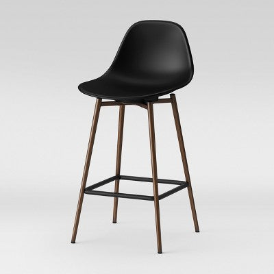 Copley Plastic Counter Height Barstool Black - Project 62