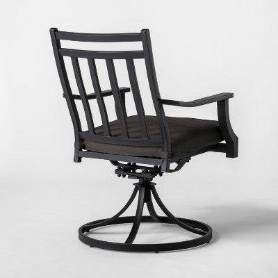 2pc Fairmont Metal Rocking Outdoor Patio Dining Chairs Swivel Chairs Black - Threshold™