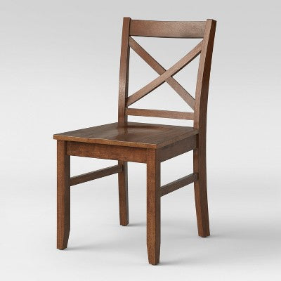 Set of 2 Carey Dining Chair Mid Brown Wood - Threshold™