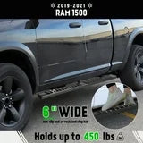 TPA 6" Black Aluminum Alloy Running Boards Fit for Quad/Extended Cab 2019-2025 Dodge Ram 1500 New Body Style Side Step Nerf Bar(2019-2025 Ram 1500 Classic 2019-2025 Ram 2500 3500 Excluded)