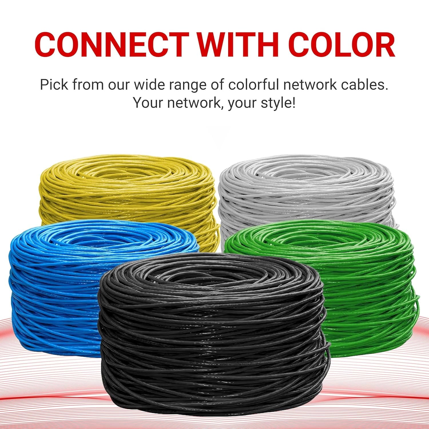 Big-A - Bulk Cat6 Cable 1000ft 23AWG Solid 4 Pair, Cat 6 Ethernet Cable Unshielded Twisted Pair (UTP), (CMR) 550MHz Internet Cable, Pull Box - Yellow