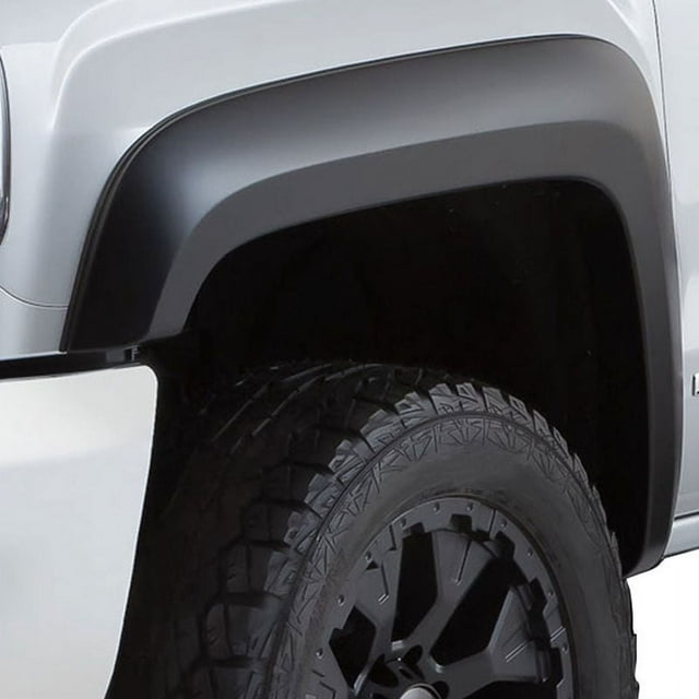 Bushwacker by RealTruck Extend-A-Fender Extended Rear Fender Flares | 2-Piece Set, Black, Smooth Finish | 40108-02 | Compatible with 2007-2013 GMC Sierra 1500/2500 HD Fleetside