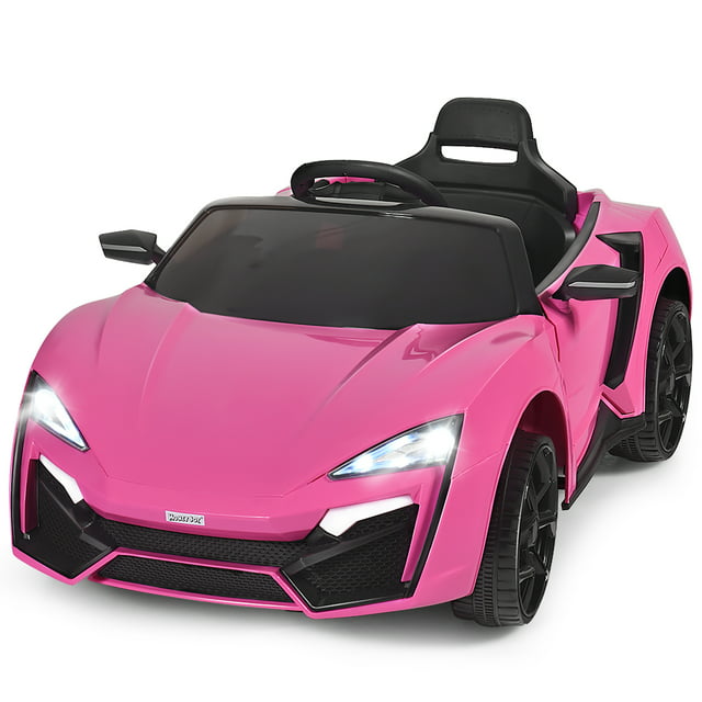 12V Kids Ride On Car 2.4G RC Electric Vehicle w/ Lights MP3 Openable Doors Pink