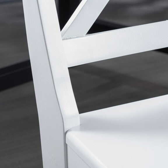 Acacia Wood Dining Chairs, White 62888-00WHI