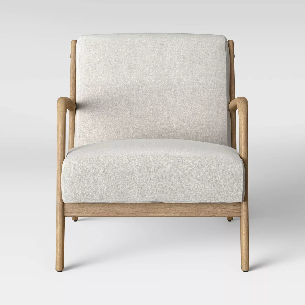 Esters Wood Armchair Cream/Natural Wood - Threshold™: Upholstered Vintage-Inspired Accent Chair