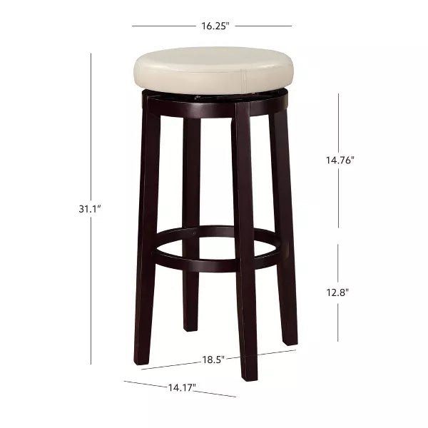 Maya Swivel Backless Barstool - Linon