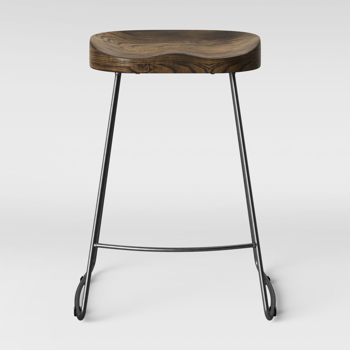 Hull Low Back Wood/Metal Counter Height Barstool - Threshold™