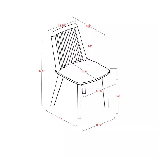 2pk Linden Modified Windsor Wood Dining Chair - Threshold™ designed with Studio McGee