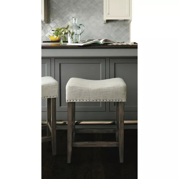 24" Rumford Saddle Counter Height Barstool with Wood Leg - Threshold™