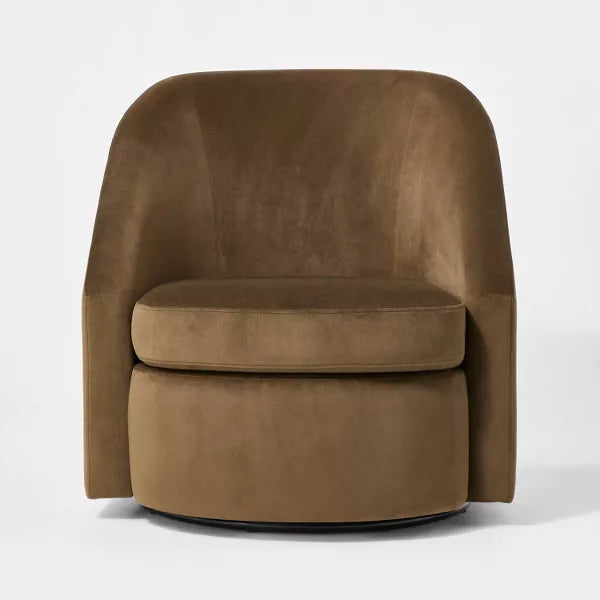 Slope Arm Swivel Chair Velvet - Threshold™ designed with Studio McGee