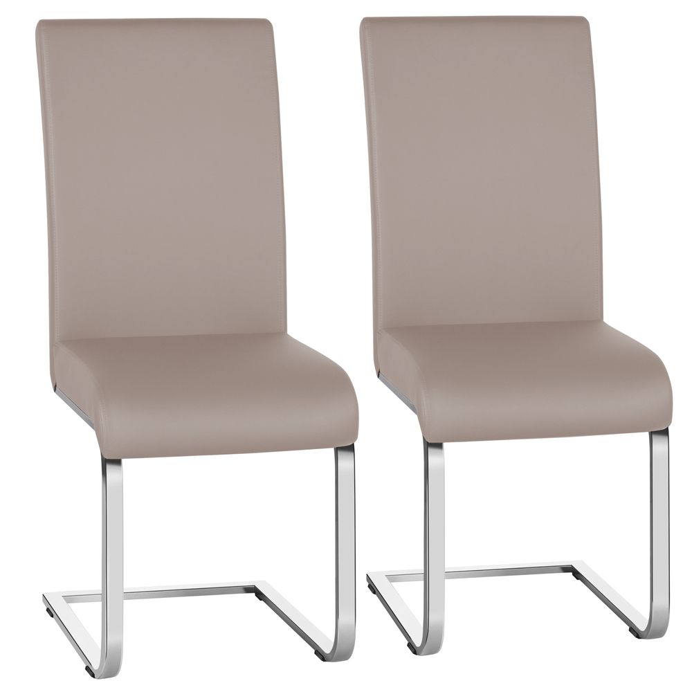 Yaheetech 2PCS PU Leather Dining Chairs Furniture for Kitchen, Dining Room