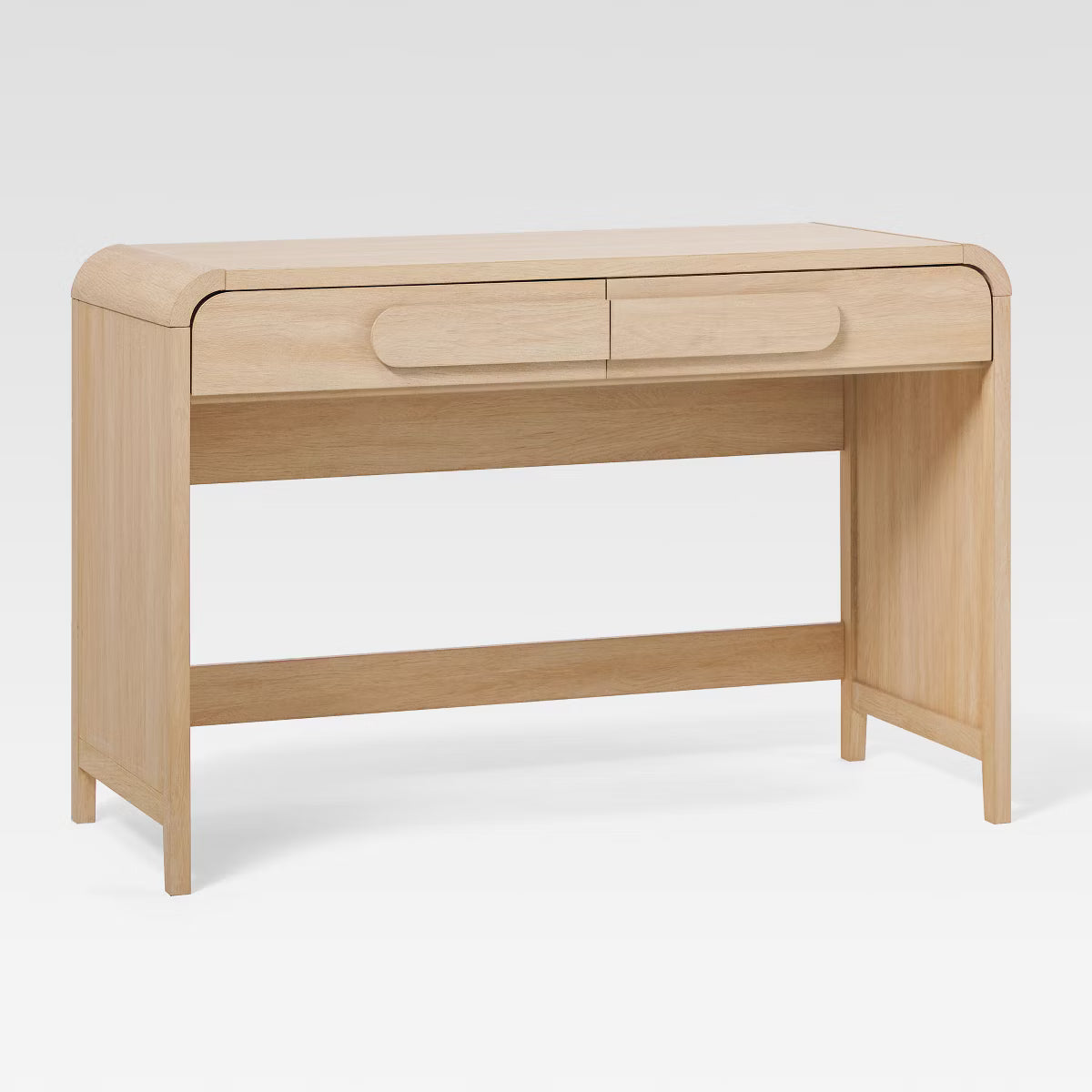 Saracina Home Curved Waterfall Desk Coastal Oak