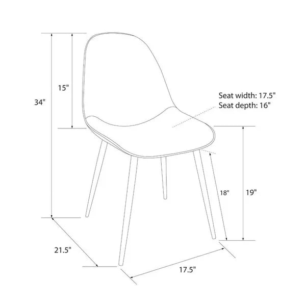 Copley Dining Chair (Count 2) - Threshold™ (Color Dark Gray)