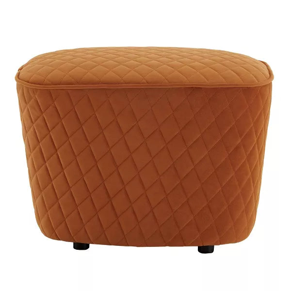 Schroeder Orange Fabric Ottoman Orange - Inspire Q