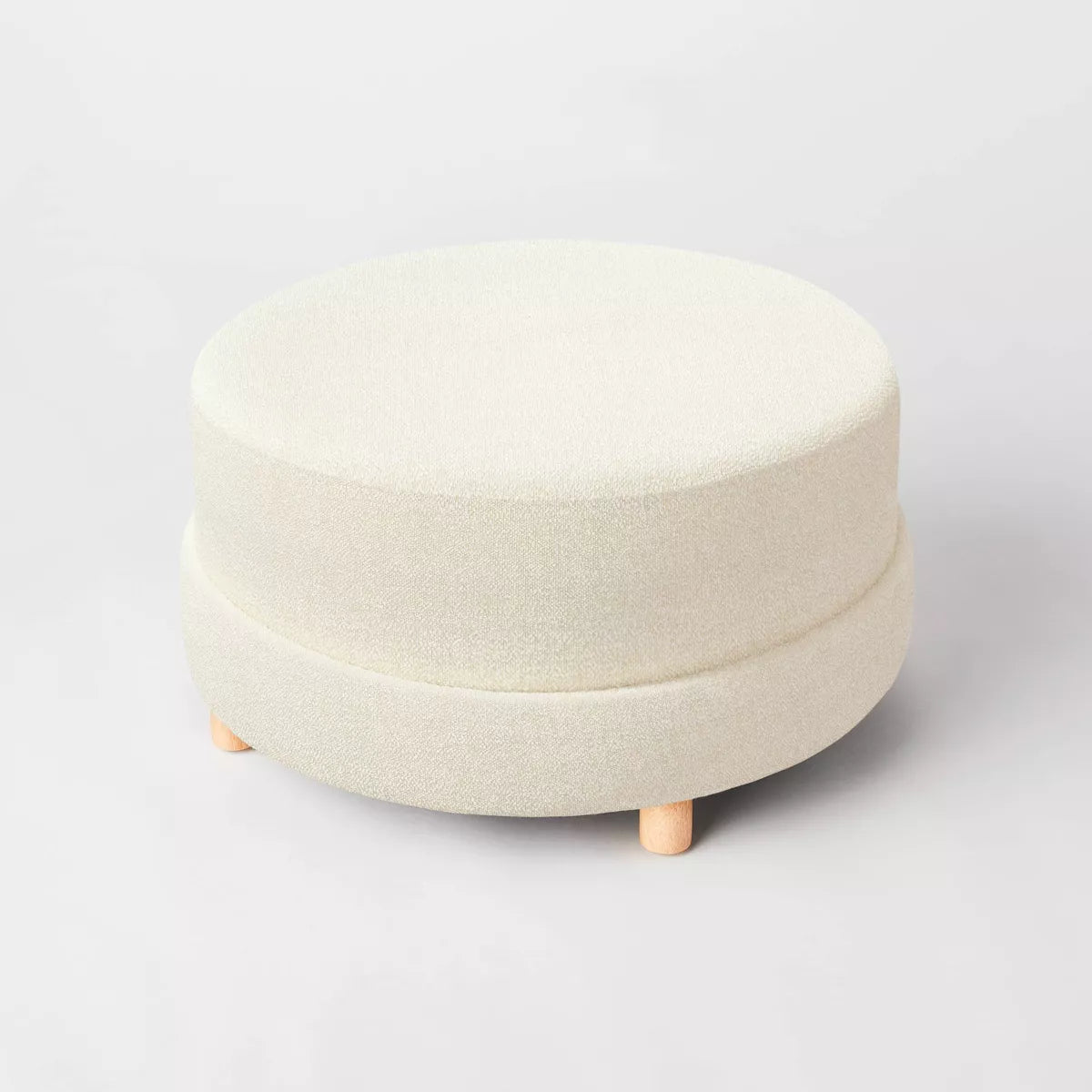 Wilmington Upholstered Round Ottoman - Threshold™ designed with Studio McGee