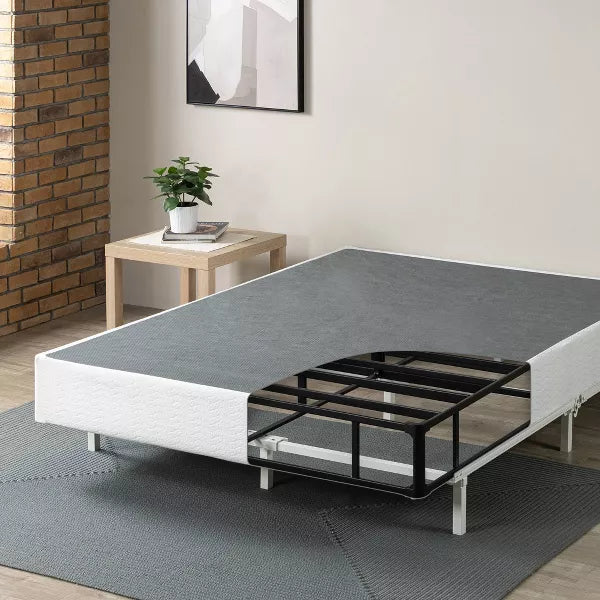 Metal Smart BoxSpring Mattress Base with Quick Assembly Gray - Zinus (Full)