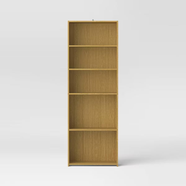 Dorm 5 Shelf Bookcase Natural Wood - Room Essentials