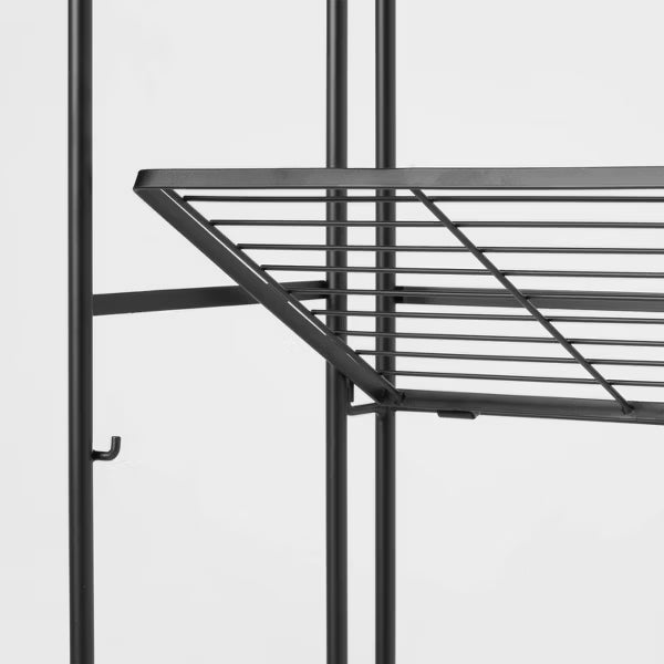 Folding 5 Shelf Narrow Black - Brightroom™