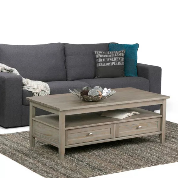 Norfolk Coffee Table - WyndenHall (Color Distressed Gray, Size 48")