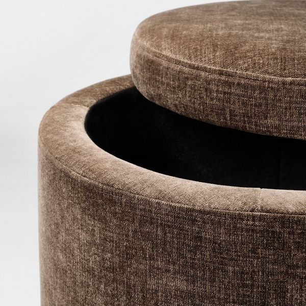 Swivel Storage Ottoman Brown - Threshold™ designed with Studio McGee