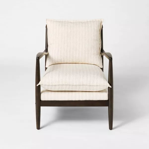 Wood Frame Pillow Top Accent Chair Cream - Threshold™ with Studio McGee