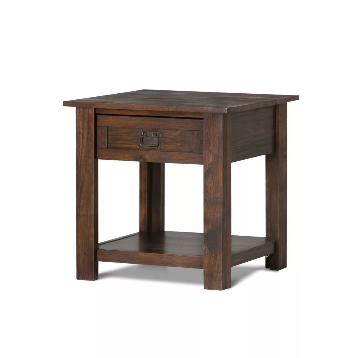 22" Garret End Table - WyndenHall (Distressed Charcoal Brown)