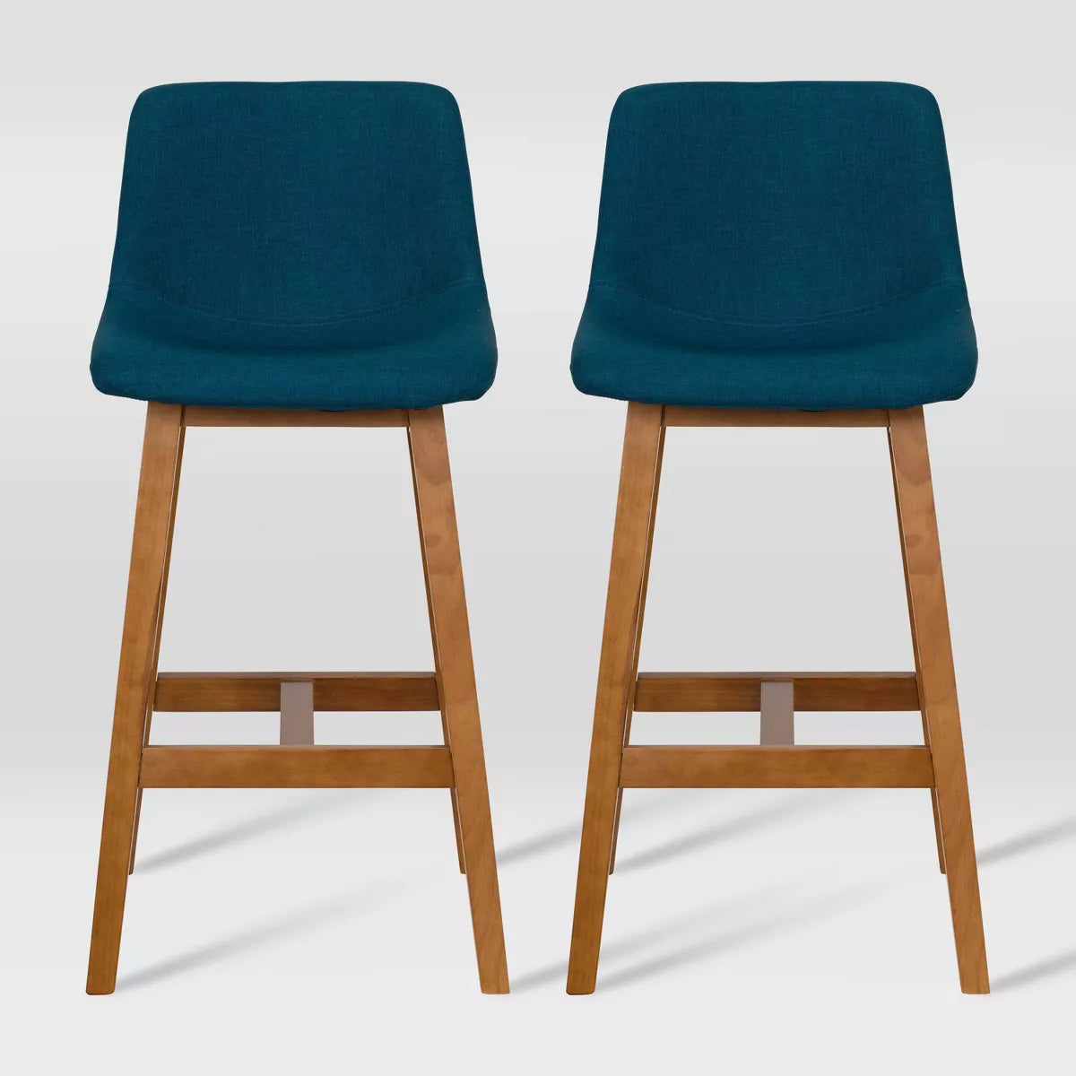 Set of 2 Nora Upholstered Counter Height Wood Barstools - CorLiving