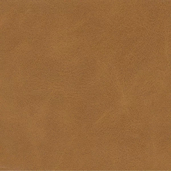 Modern Channel Ottoman - HomePop (Color Caramel Faux Leather)