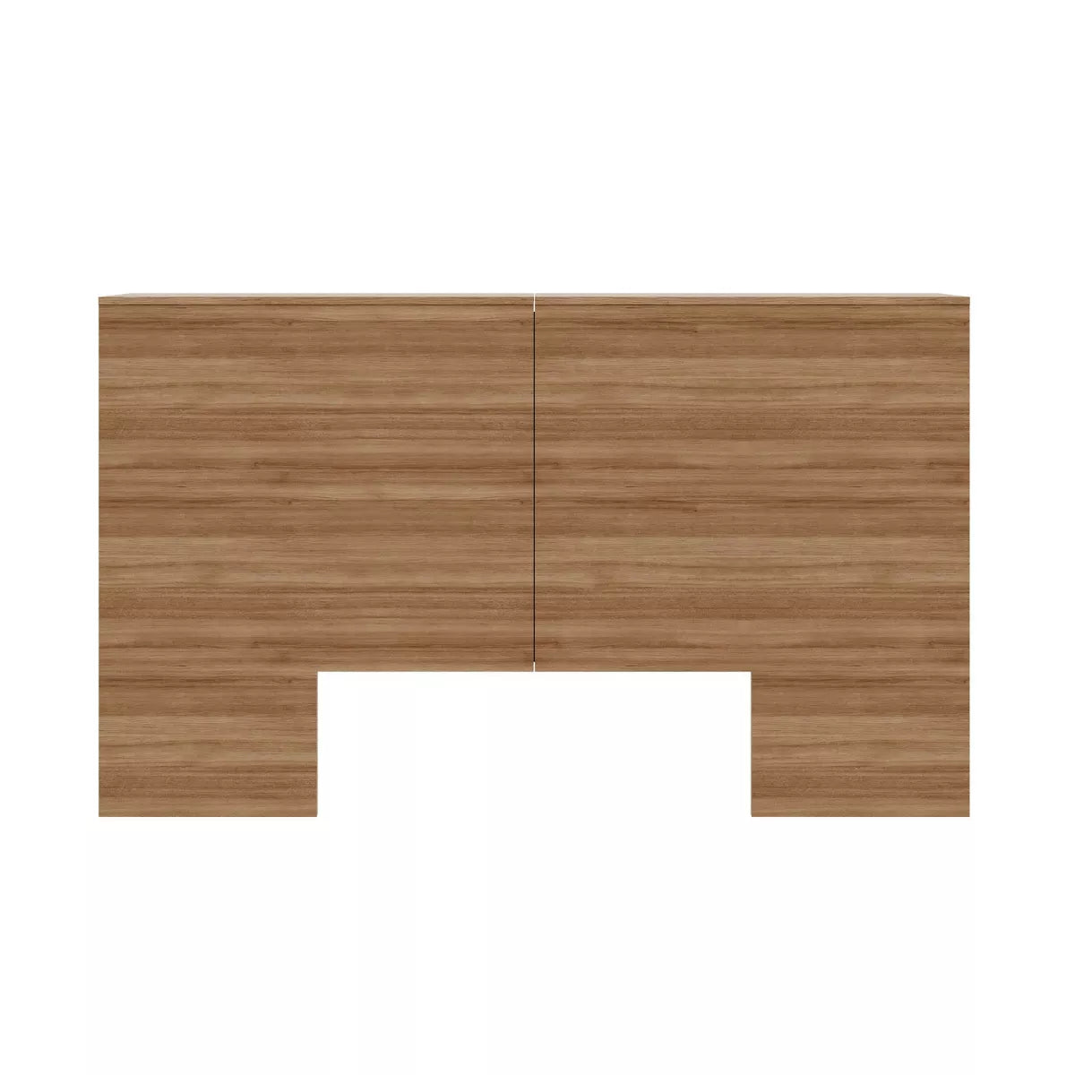 Nexera Queen Marconi Headboard Brown Oak: Engineered Wood with Side Storage Shelves