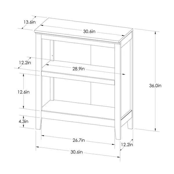 36" Carson 2 Shelf Bookcase - Threshold™