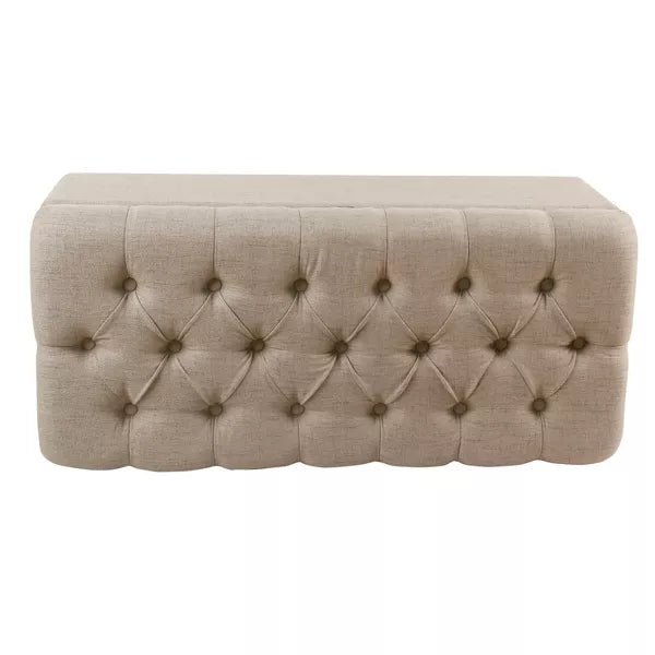 Ainsley Button Tufted Storage Bench - HomePop