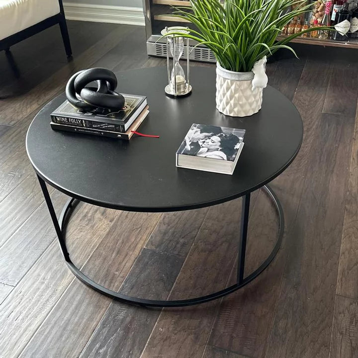 Glasgow Round Metal Coffee Table Black - Threshold™