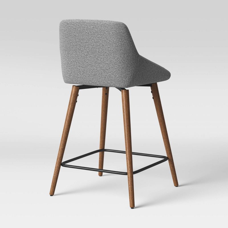 Timo Swivel Counter Height Barstool with Wood - Threshold™