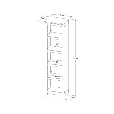 72" Carson Narrow Bookcase - Threshold™