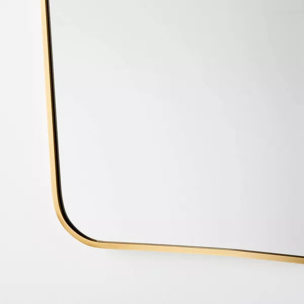 23" x 36" Metal Curved Top Mirror Gold - Threshold™ designed with Studio McGee