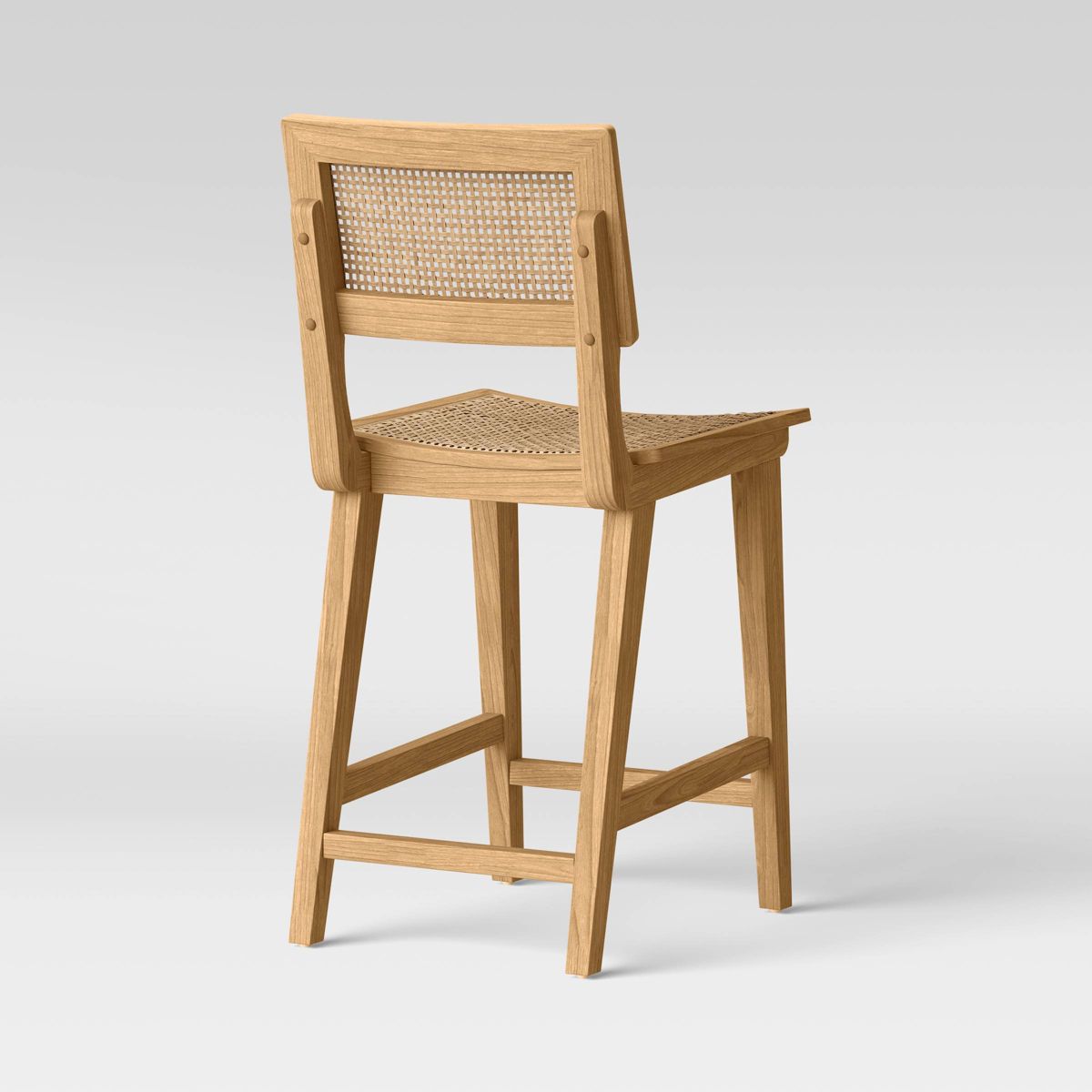 Tormod Backed Cane Counter Height Barstool - Threshold - natural