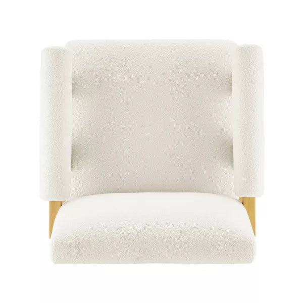 Woven Upholstered Arm Accent Chair - Threshold™ (Color Cream Boucle)