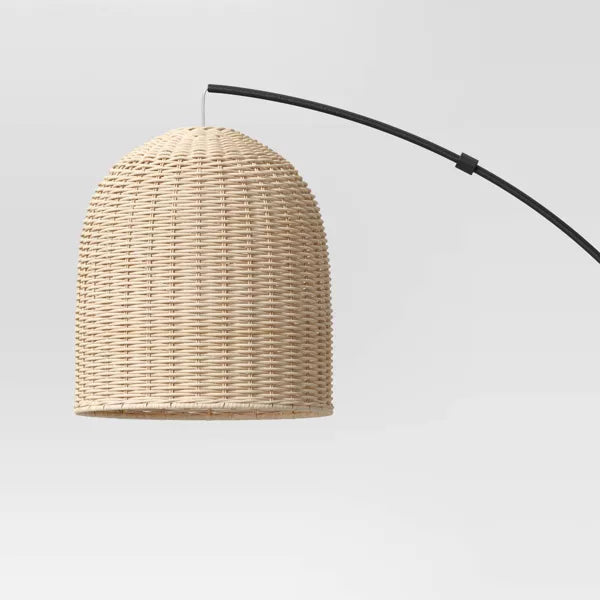 Addison Arc Floor Lamp with Natural Rattan Shade - Threshold™