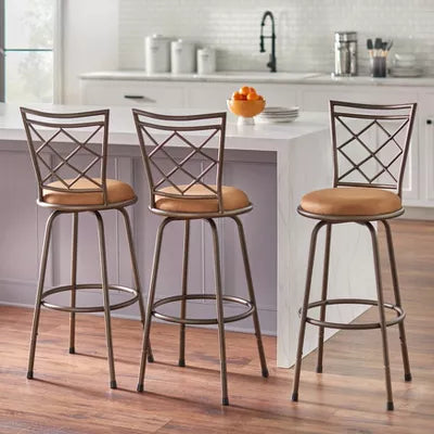 Set of 3 Avery Adjustable Metal Barstool - Buylateral