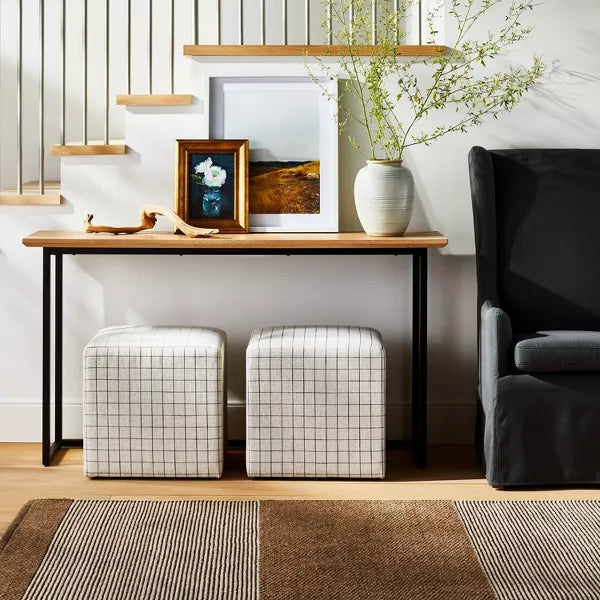 Lynwood Square Upholstered Cube Ottoman - Threshold™ designed with Studio McGee