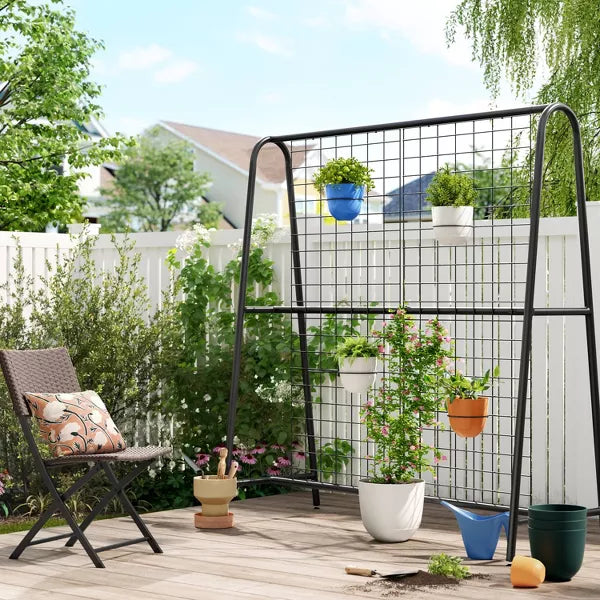 69.5" A-Frame Outdoor Decorative Screen Black - Room Essentials™