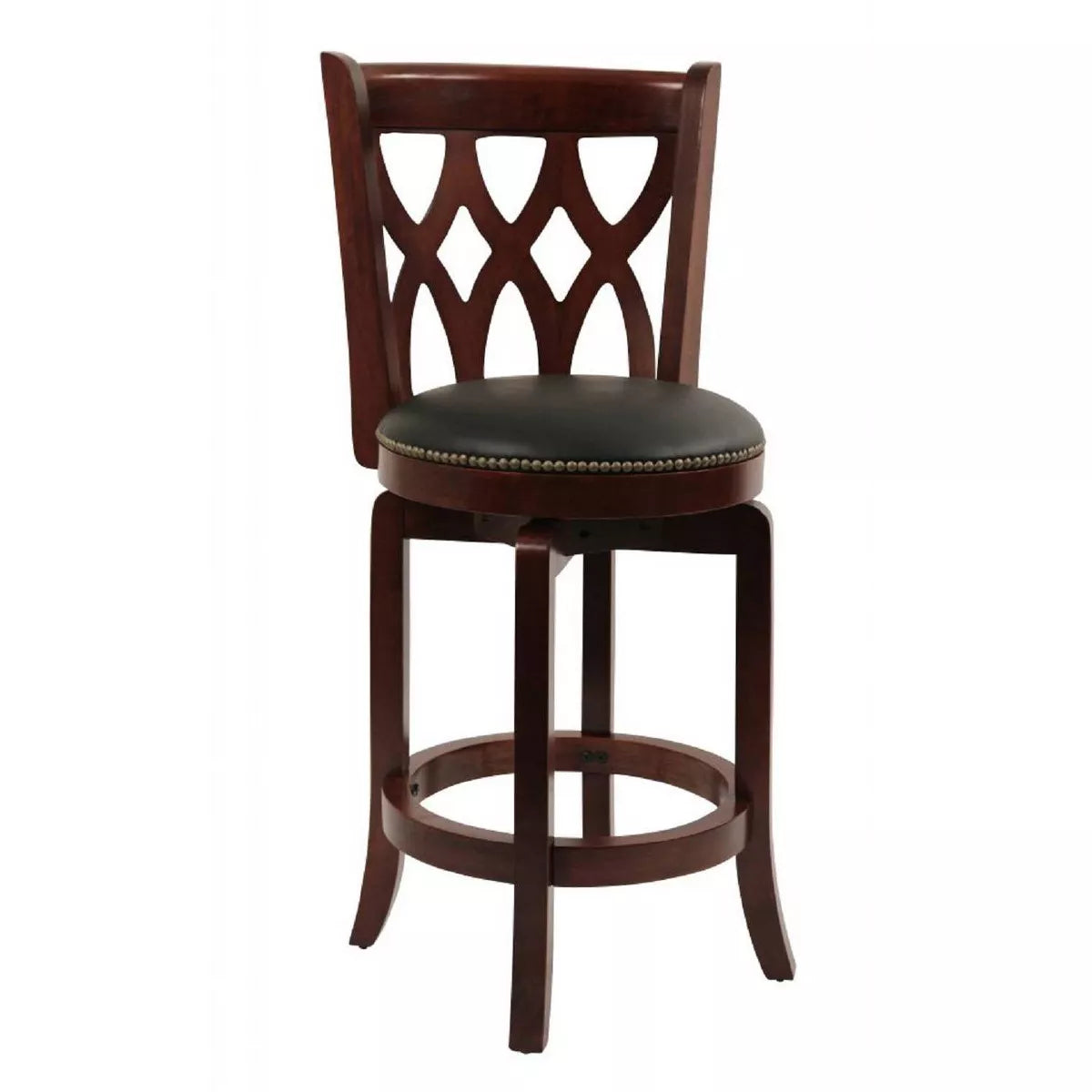 24" Cathedral Swivel Counter Height Barstool Dark Cherry - Boraam Industries