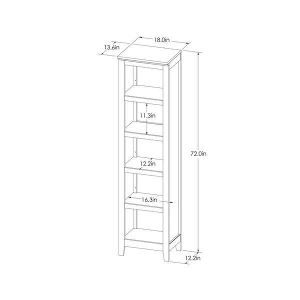 72" Carson Narrow Bookcase - Threshold™ (Black)