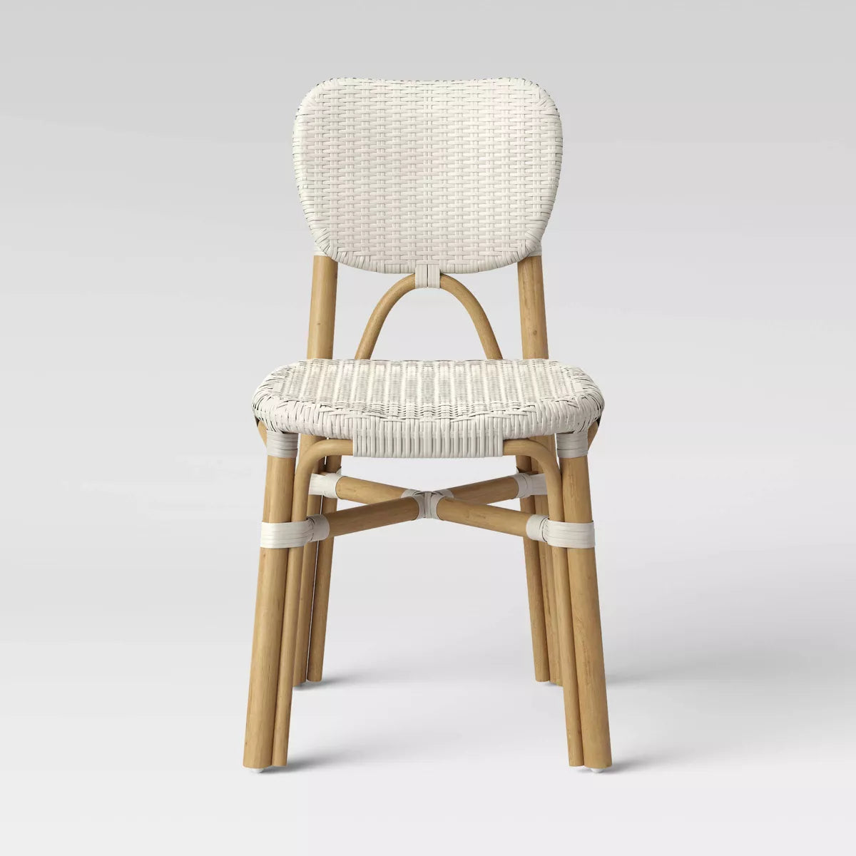 Canton Rattan and Woven Dining Chair White - Threshold™: Nautical Stripe, No Assembly, 250lb Capacity